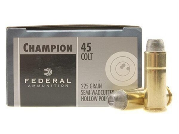 Federal Champion .45 Long Colt 225 Gr. Semi-Wadcutter Hollow Point- Box of 20