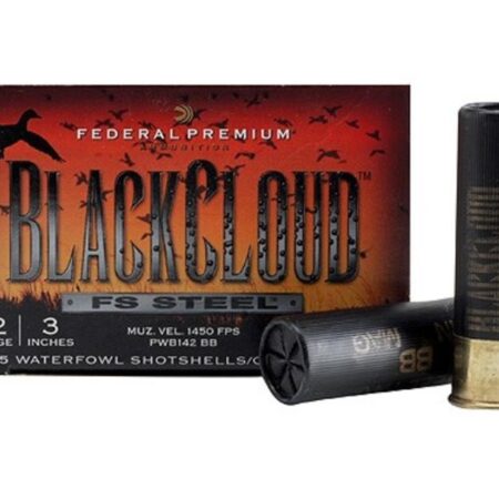 Federal Premium Black Cloud 12 Gauge 3" 1-1/4 oz BB Non-Toxic FlightStopper Steel Shot- Box of 25