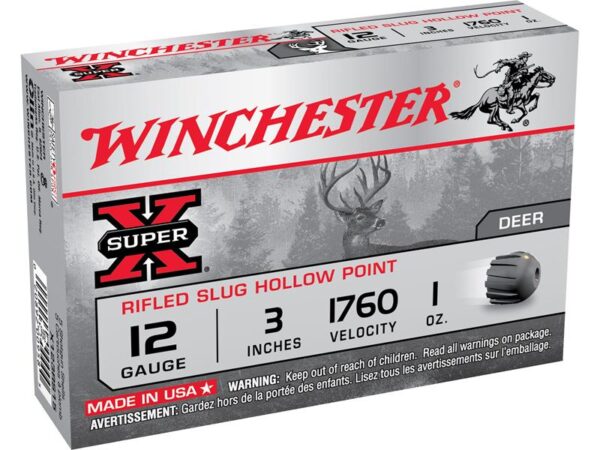 Winchester Super-X 12 Gauge 3" 1 oz Rifled Slug- Box of 5