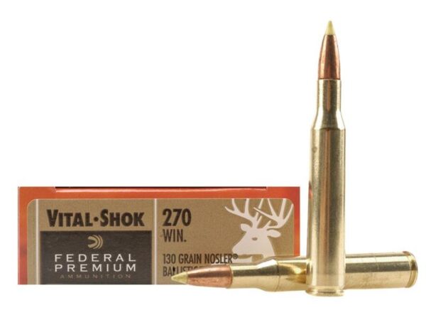 Federal Premium Vital-Shok .270 Winchester 130 Gr. Nosler Ballistic Tip- Box of 20
