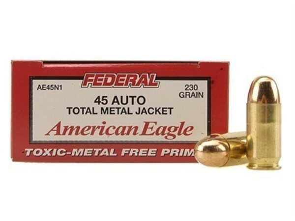 Federal American .45 ACP 230 Gr. Total Metal Jacket- Box of 50