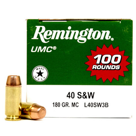 Remington UMC .40 S&W 180 Gr. FMJ Box 100