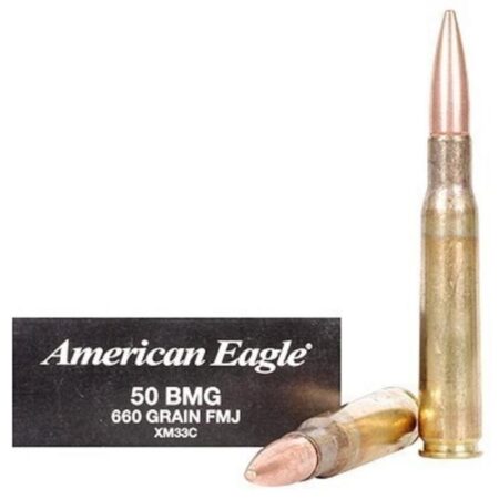 Federal American Eagle .50 BMG 660 Gr. XM33 Full Metal Jacket- Box of 10