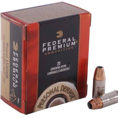 Federal Premium Personal Defense 9mm Luger 124 Gr. Hydra-Shok Jacketed Hollow Point- Box of 20