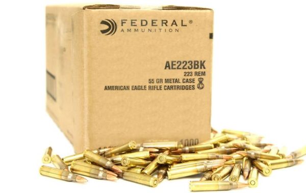 Federal American Eagle .223 Remington 55 Gr. Full Metal Jacket Boat Tail- Bulk Pack of 1000