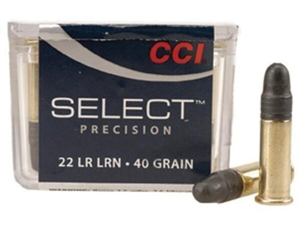 CCI Select Precision .22 Long Rifle 40 Gr. Lead Round Nose- Box of 100