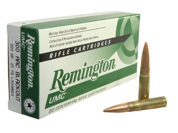 Remington UMC .300 AAC Blackout 220 Gr. Open-Tip Match (OTFB)- Box of 20