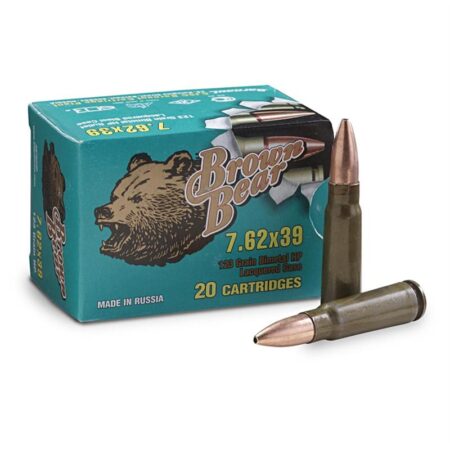 Brown Bear 7.62x39mm 123 Gr. HP (Bi-Metal)- Case of 500