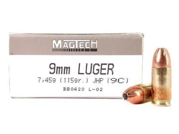 Magtech 9mm Luger 115 Gr. JHP- Box of 50