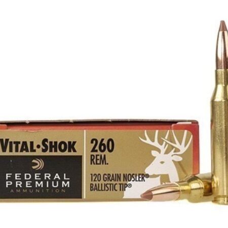 Federal Premium Vital-Shok .260 Remington 120 Gr. Nosler Ballistic Tip- Box of 20