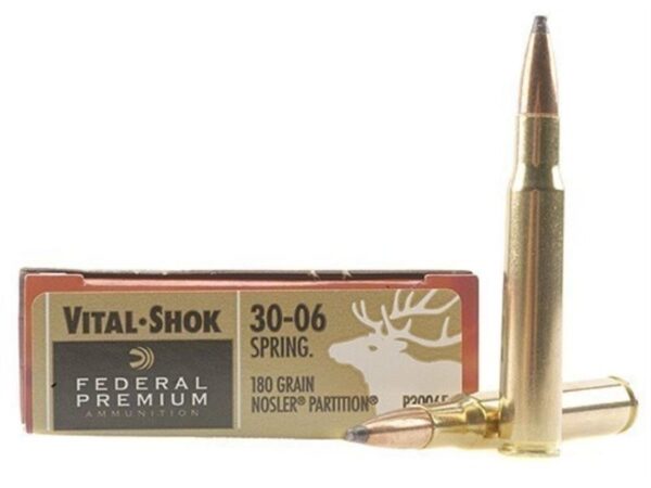 Federal Premium Vital-Shok .30-06 Springfield 180 Gr. Nosler Partition- Box of 20