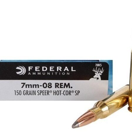 Federal Power-Shok 7mm-08 Remington 150 Gr. Speer Hot-Cor Soft Point- Box of 20