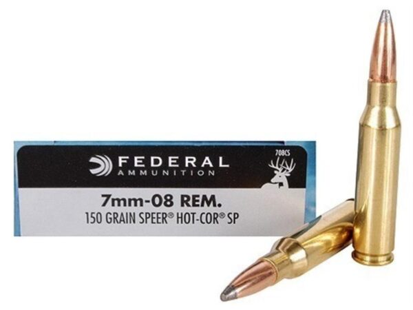 Federal Power-Shok 7mm-08 Remington 150 Gr. Speer Hot-Cor Soft Point- Box of 20