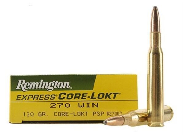 Remington Express .270 Winchester 130 Gr. Core-Lokt Pointed Soft Point- Box of 20