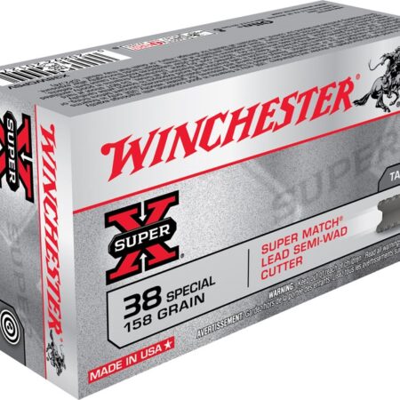 Winchester Super-X .38 Special 158 Gr. Lead Semi-Wadcutter- Box of 50
