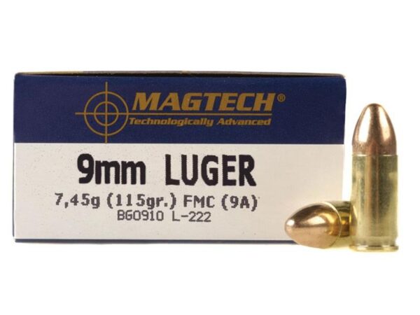 Magtech Sport 9mm Luger 115 Gr. Full Metal Jacket- Box of 50