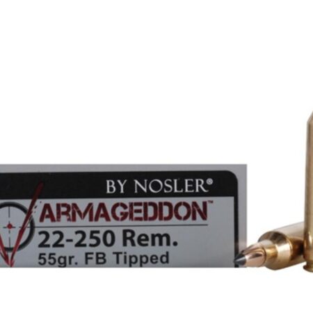 Nosler Varmageddon .22-250 Remington 55 Gr. Tipped Flat Base- Box of 20