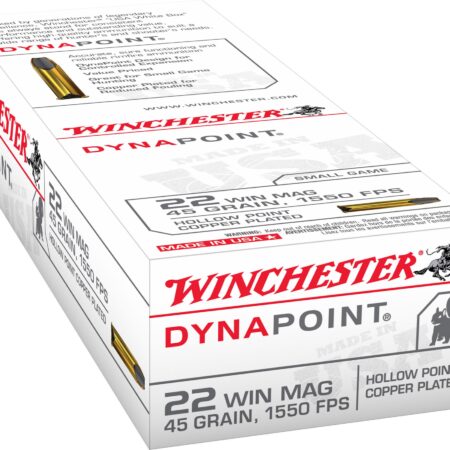 Winchester Dynapoint .22 Winchester Magnum Rimfire (WMR) 45 Gr. Plated Lead Hollow Point- Box of 250