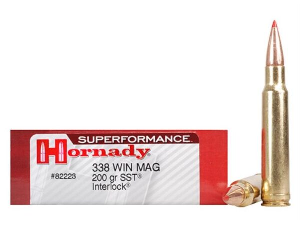 Hornady SUPERFORMANCE .338 Winchester Magnum 200 Gr. SST- Box of 20