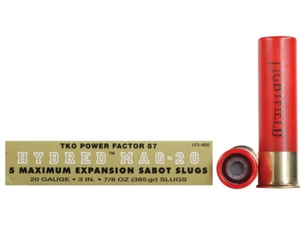 Lightfield Magnum Hybred EXP 20 Ga 3" 7/8 oz Sabot Slug- Box of 5