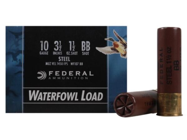 Federal Speed-Shok Waterfowl 10 Gauge 3-1/2" 1-1/2 oz BB Non-Toxic Steel Shot- Box of 25