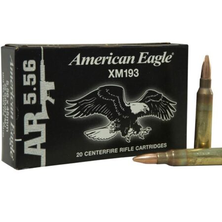 Federal American Eagle 5.56x45mm NATO 55 Gr. XM193 Full Metal Jacket Boat Tail- Box of 20
