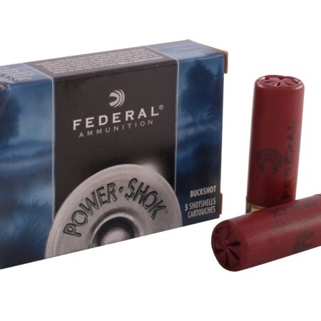 Federal Power-Shok 12 Gauge 3" Buffered 00 Buckshot 15 Pellets- Box of 5