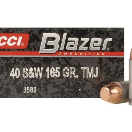 CCI Blazer Aluminum Case .40 S&W 165 Gr. Full Metal Jacket- Box of 50