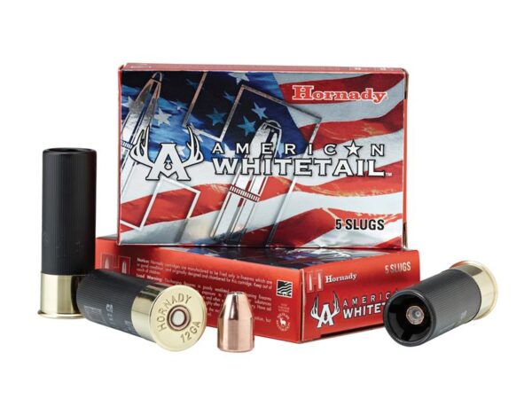 Hornady American Whitetail 12 Gauge 2-3/4" 325 Gr. Interlock Hollow Point Sabot Slug- Box of 5