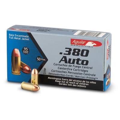 Aguila .380 ACP 95 Gr. Full Metal Jacket- Box of 50