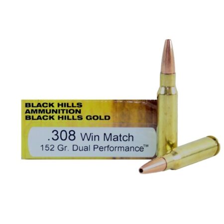 Black Hills .308 Winchester Match 152 Gr. Solid Copper Dual Performance Hollow Point- Box of 20