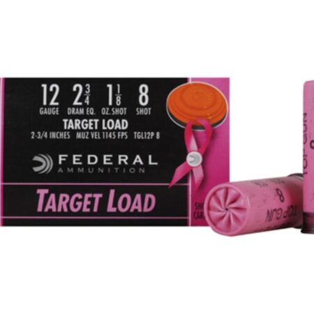 Federal Top Gun 12 Gauge 2-3/4" 1-1/8 oz #8 Shot Pink Hull- Box of 25