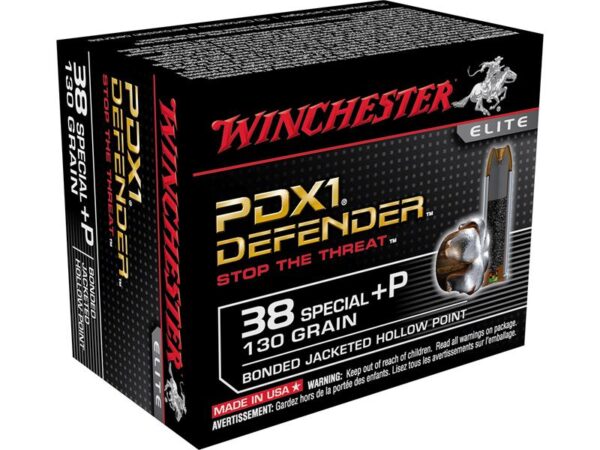 Winchester Supreme Elite Self Defense .38 Special +P 130 Gr. Bonded PDX1 Jacketed Hollow Point- Box of 20