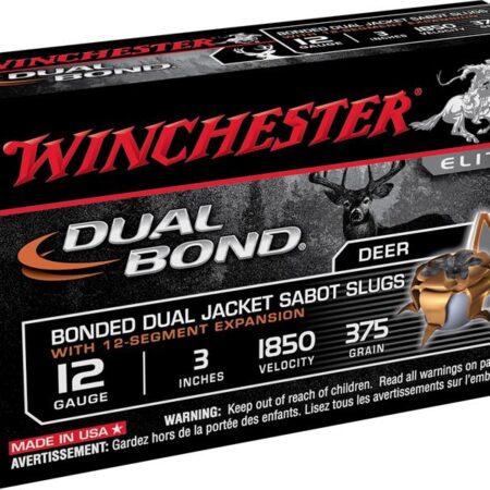 Winchester Dual-Bond 12 Gauge 3" 375 Gr. JHP Sabot Slug- Box of 5