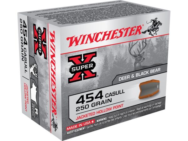 Winchester Super-X .454 Casull 250 Gr. Jacketed Hollow Point- Box of 20