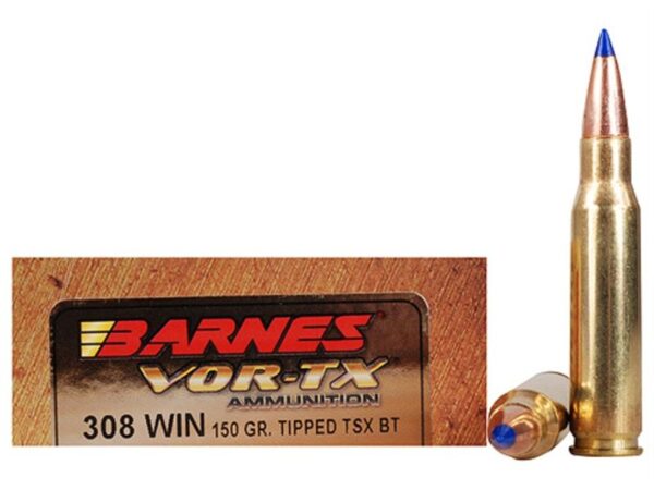 Barnes VOR-TX .308 Winchester 150 Gr. Tipped TSX Bullet Boat Tail- Lead-Free- Box of 20