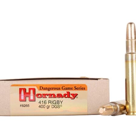 Hornady Dangerous Game .416 Rigby 400 Gr. DGS Flat Nose Solid- Box of 20