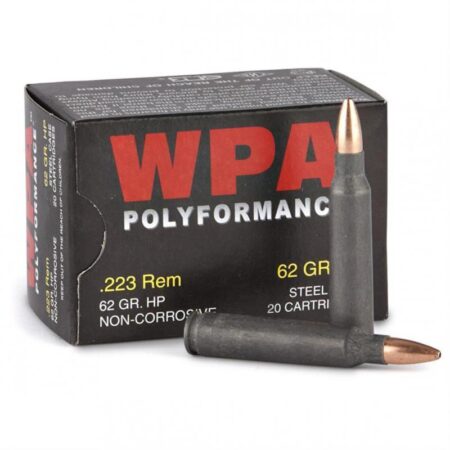 Wolf Polyformance .223 Remington 62 Gr. Full Metal Jacket (Bi-Metal) Steel Case- Box of 20