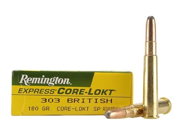 Remington .303 British 180 Gr. Core-Lokt Soft Point- Box of 20