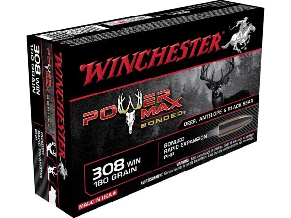 Winchester Power Max Bonded .308 Winchester 180 Gr. Protected Hollow Point- Box of 20