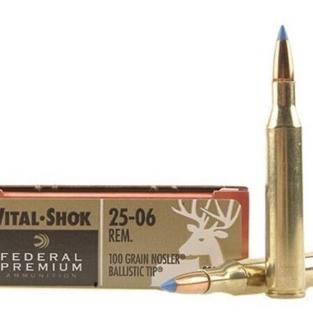 Federal Premium Vital-Shok .25-06 Remington 100 Gr. Nosler Ballistic Tip- Box of 20