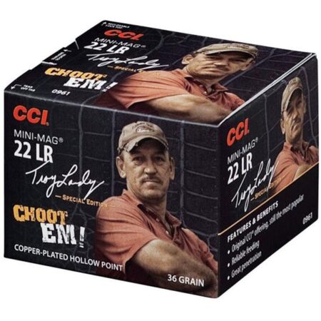 CCI Mini-Mag High Velocity Troy Landry Special Edition .22 Long Rifle 36 Gr. Plated Lead Hollow Point- Box of 300