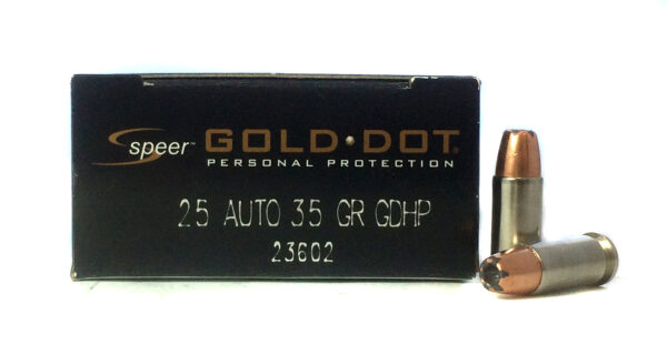 Speer Gold Dot .25 ACP 35 Gr. Jacketed Hollow Point- Box of 20