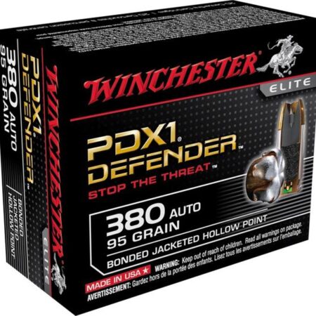 Winchester Supreme Elite Self Defense .380 ACP 95 Gr. Bonded PDX1 Jacketed Hollow Point- Box of 20