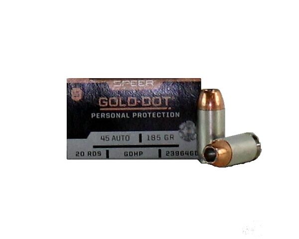 Speer Gold Dot Personal Protection .45 ACP 185 Gr. Gold Dot Jacketed Hollow Point- Box of 20