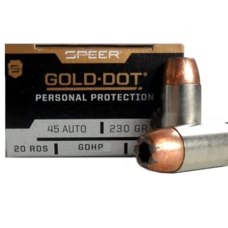 Speer Gold Dot .45 ACP 230 Gr. Gold Dot Jacketed Hollow Point- Box of 20