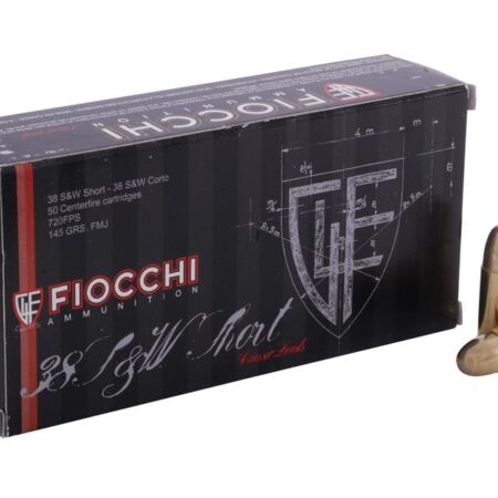 Fiocchi Shooting Dynamics .38 S&W Short 145 Gr. Full Metal Jacket- Box of 50