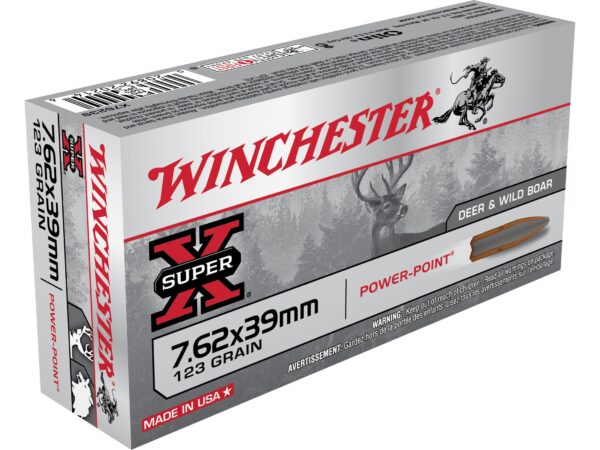 Winchester Super-X 7.62x39mm 123 Gr. Soft Point- Box of 20