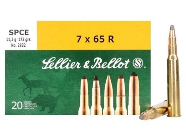 Sellier & Bellot 7x65mm Rimmed 173 Gr. Soft Point Cutting Edge- Box of 20