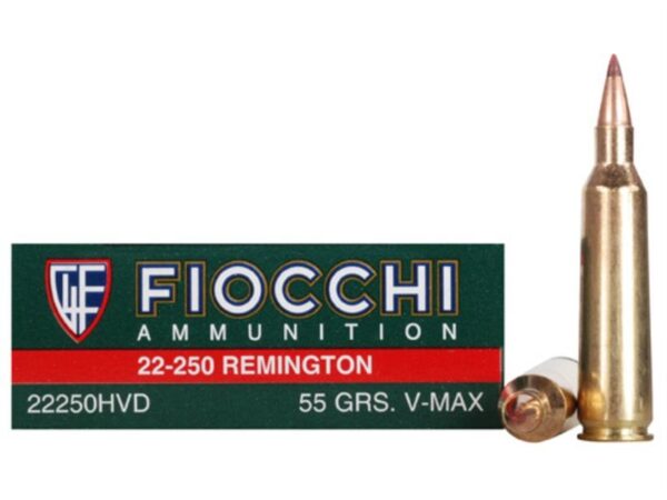 Fiocchi Extrema .22-250 Remington 55 Gr. Hornady V-Max- Box of 20